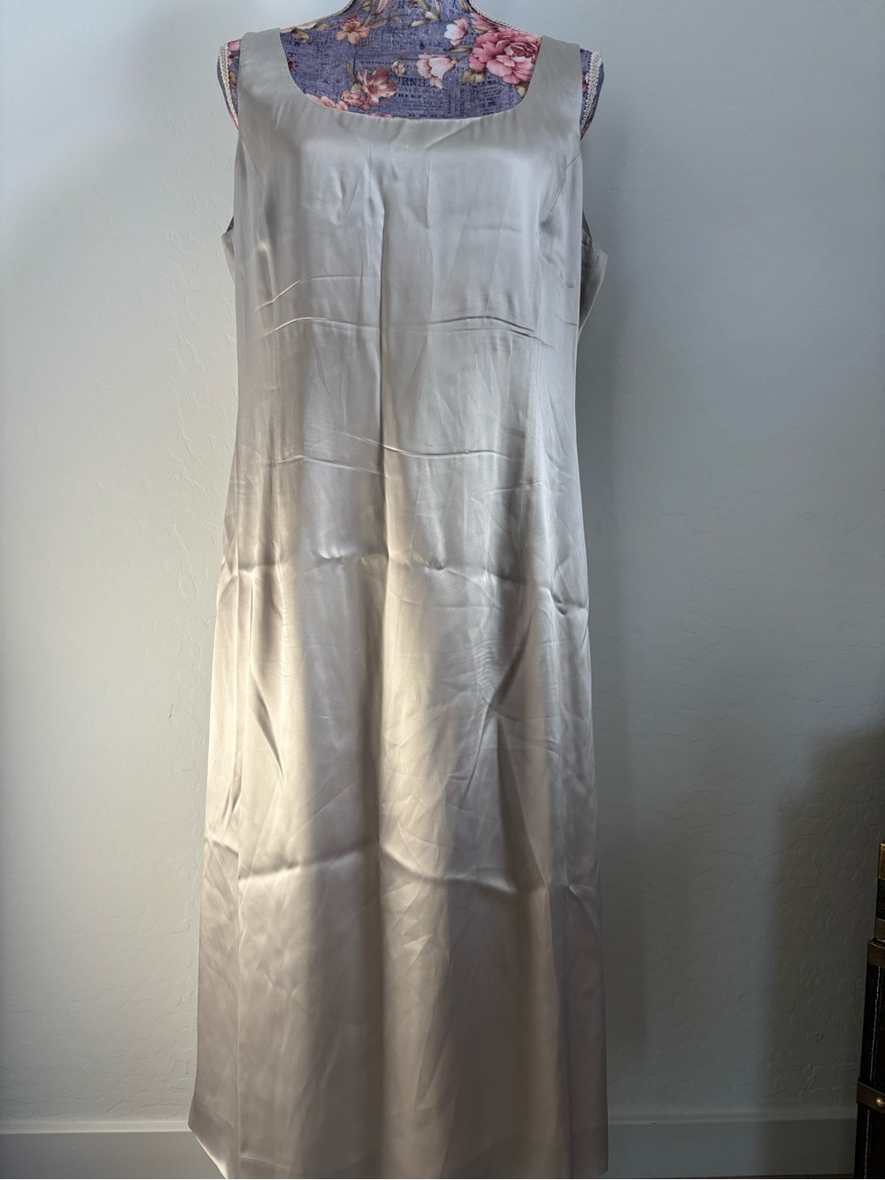 Gianfranco Ferre Silk-Feel Sleeveless Slip Dress